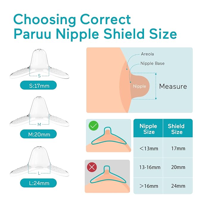 Paruu Contact Nipple Shields, Butterfly Breastfeeding Nipple Shields - Image 6
