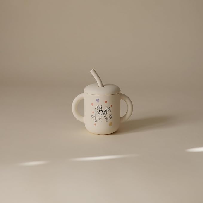 mushie x Bluey 100% Silicone Training Cup & Straw - Image 3