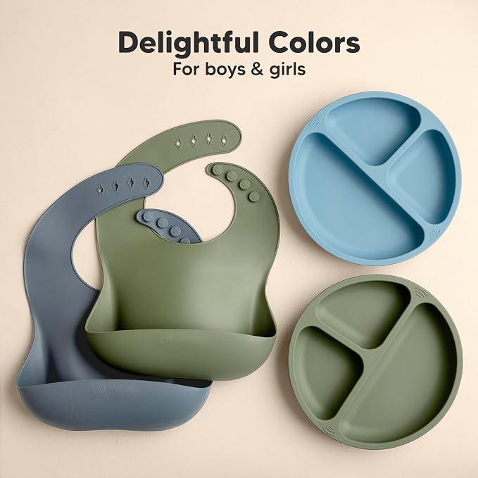 KeaBabies 2-Pack Silicone Baby Bibs - Image 7
