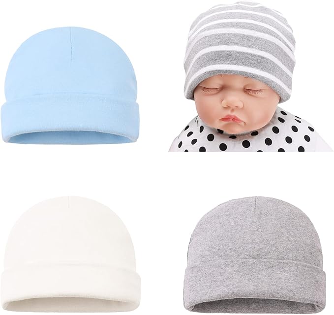 Bamery Cotton Baby Girl Hat Preemie Boys Beanie Newborn Hospital Hats Winter by Bamery