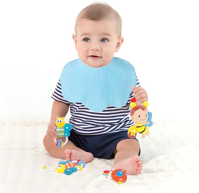 Muslin Baby Bibs for Drooling and Teething Newborn Drool Bibs for Baby Girl Boy - Image 5