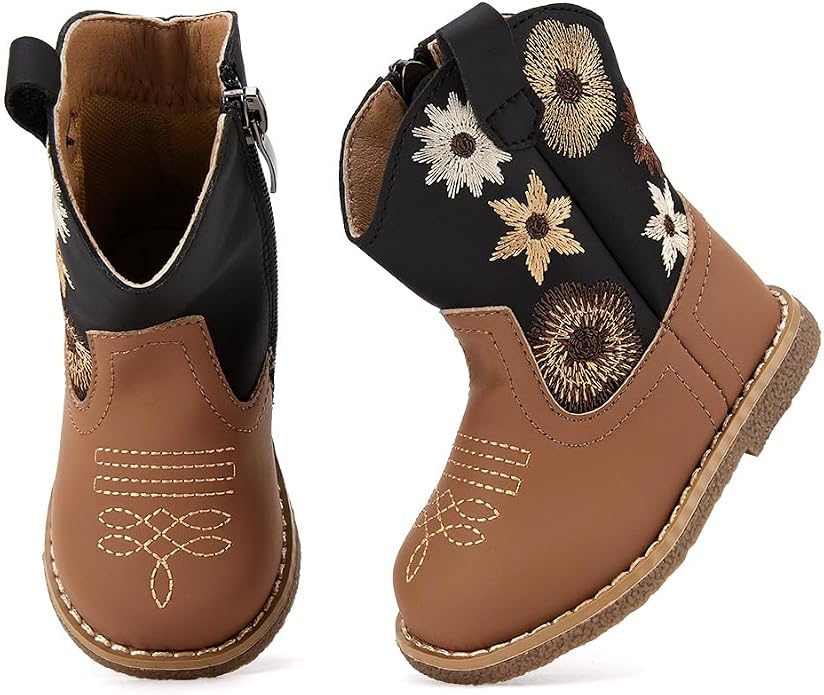 BMCiTYBM Baby Cowboy Cowgirl Boots Infant Western Shoes Boys Girls Round Toe - Image 4