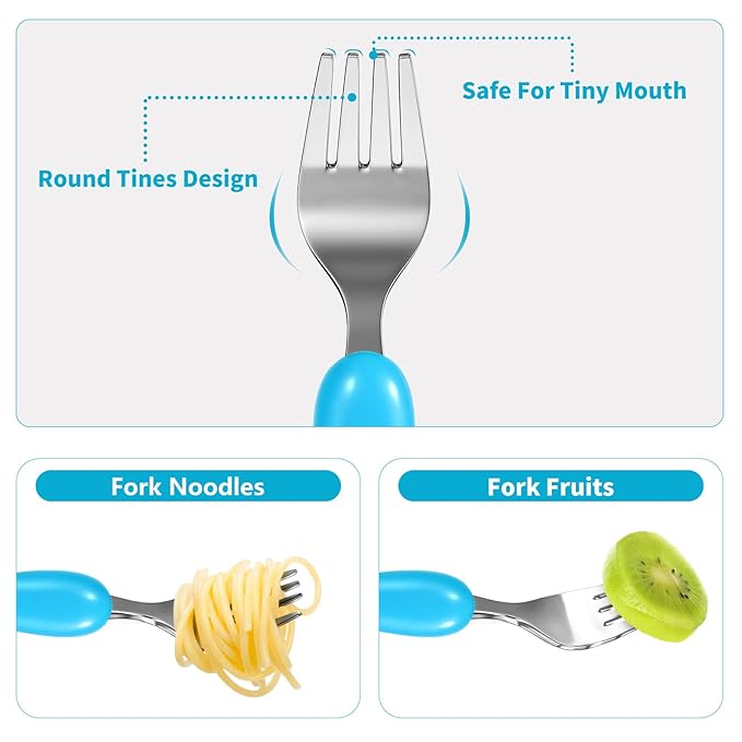 Lehoo Castle 6 Pieces Toddler Utensils, Kids Silverware - Image 4