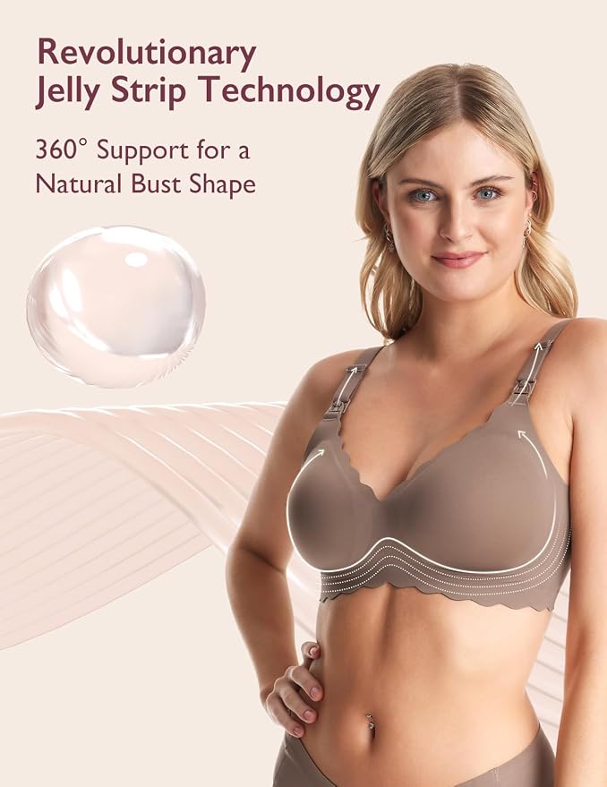 Momcozy Nursing Bras for Breastfeeding, Seamless Pregnancy Maternity Bra - Image 3