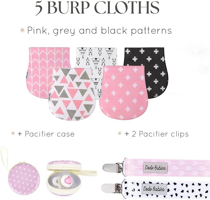 Dodo Babies 5-Pack Baby Burp Cloths - Image 2