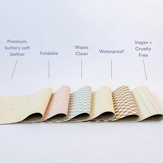 Ava + Oliver Vegan Leather Baby Changing Mat - Image 3