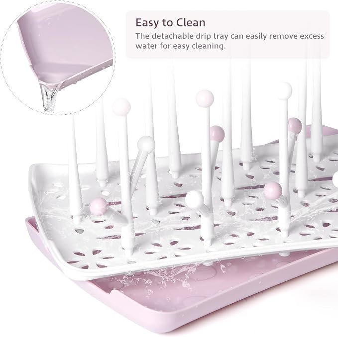 Termichy Baby Bottle Drying Rack, Large Capacity Baby Bottle Rack - Image 3