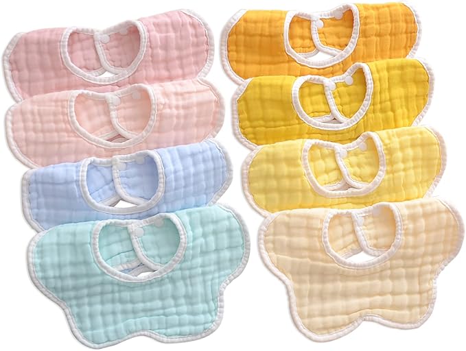 Baby Bibs Muslin Drool Teething Drooling Bibs by Mccotwe