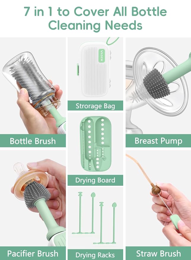 Electric Baby Bottle Brush Cleaner, Baby Travel Bottle Cleaner Kit- 2000mAh - Image 4