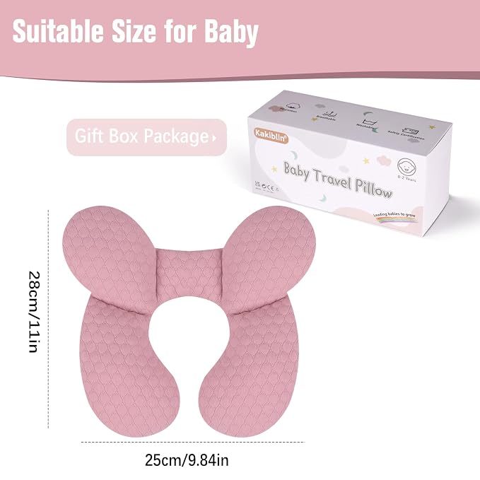 KAKIBLIN Baby Travel Pillow, Upgraded Baby Neck Pillows - Image 7