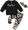 3Pcs Baby Girl Outfits Daisy Sweatshirt + Pants + Headband Infant Fall Winter by CIYCUIT