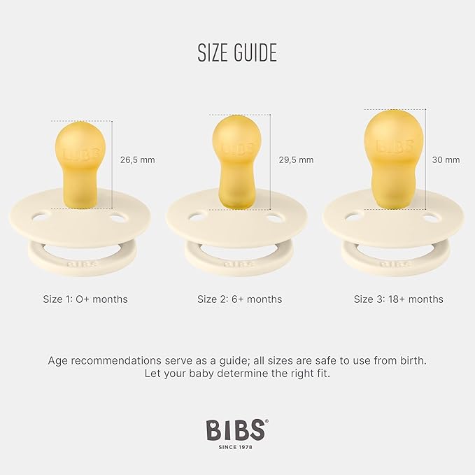 BIBS Pacifiers Colour Collection | Natural Rubber Baby Pacifier | Set of 2 - Image 2