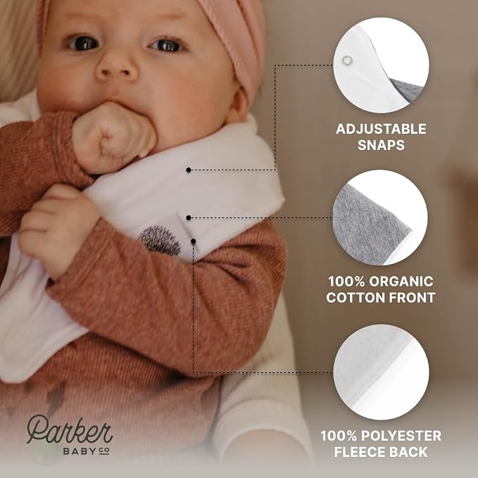 Parker Baby Bandana Drool Bibs 8 Pack Baby Bibs - Image 4