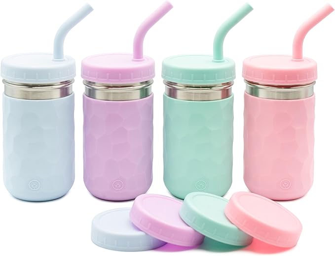 WeeSprout 2-in-1 Drinking Cups for Kids, Durable Stainless Steel Tumbler for by WeeSprout