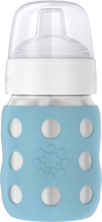 Lifefactory 8-Ounce Stainless-Steel Vacuum-Insulated Wide-Neck Baby Bottle by Lifefactory