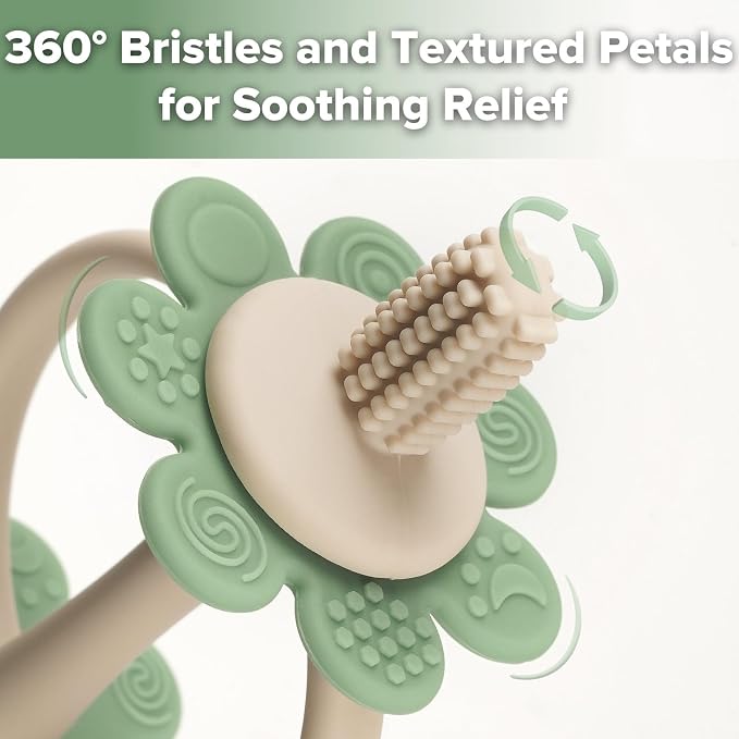 haakaa Silicone Baby Teething Toys, Nipple-Shaped End - Image 3