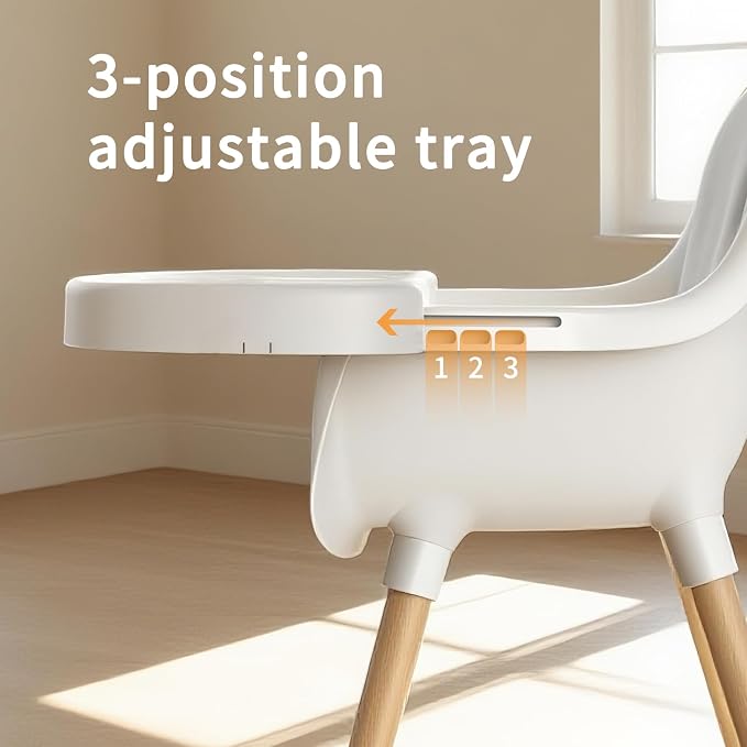 Baby High Chair, Wooden Highchair - Image 6