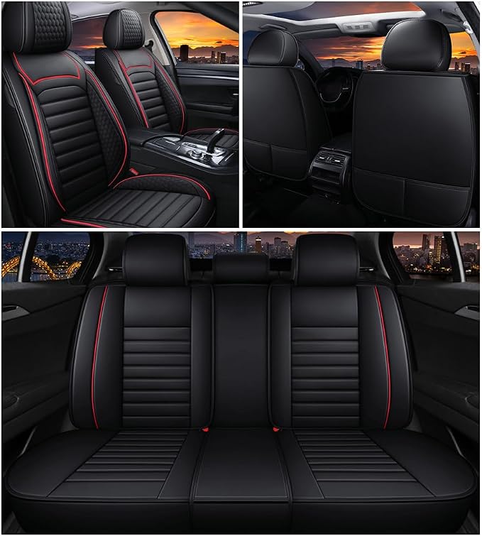 Leather Car Seat Covers for Toyota Corolla 2006-2024, Car Seat Covers Full Set - Image 2