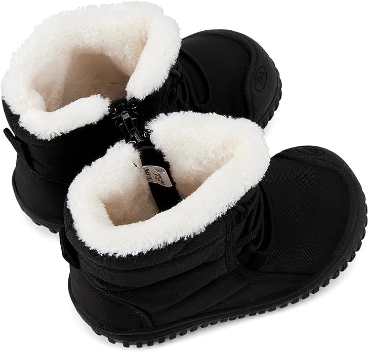 BMCiTYBM Toddler Baby Snow Boots Winter Shoes Boys Girls Cold Weather Baby Faux - Image 4