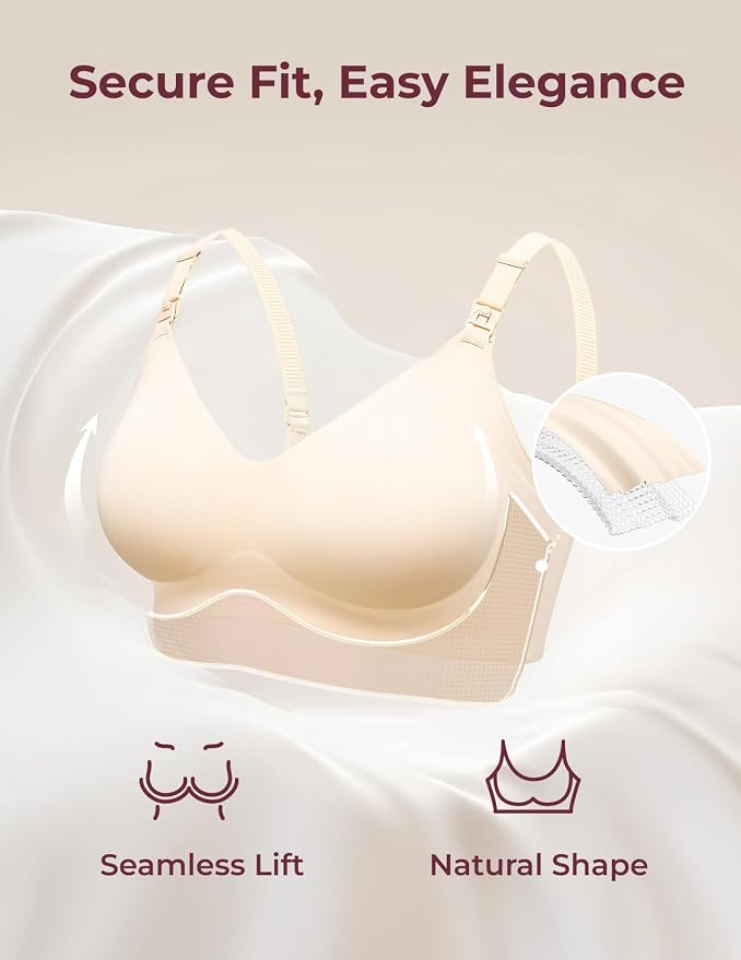 Momcozy Nursing Bras for Breastfeeding, YN21 Seamless Ultra Comfort Maternity - Image 2