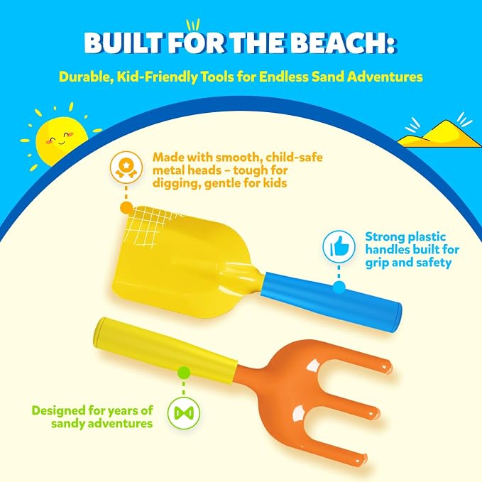 Beach Toys for Kids and Toddlers Ages 3-10 – Durable Sandbox Toy Set, Stronger - Image 4