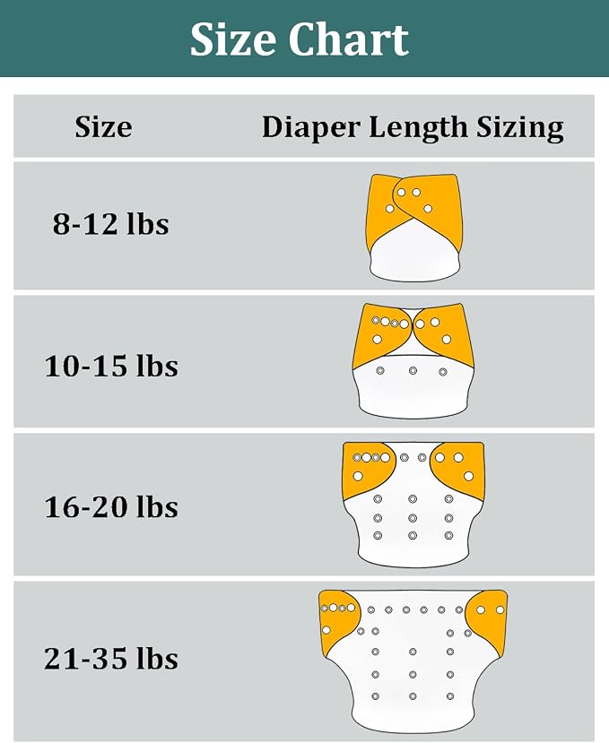 babygoal Reusable Charcoal Cloth Diapers - Image 7