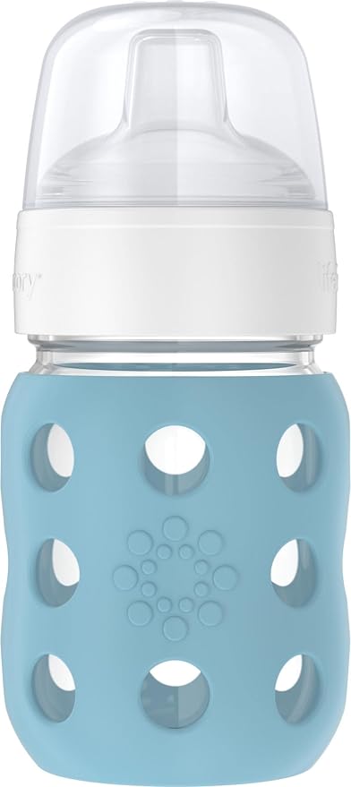 Lifefactory 8-Ounce Wide Neck Glass Baby Bottle by Lifefactory