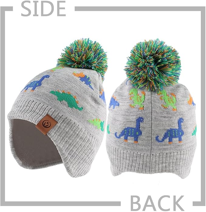 JANGANNSA Knitted Baby Hat Scarf Set Winter Warm Boys Girls Beanie Fleece - Image 2