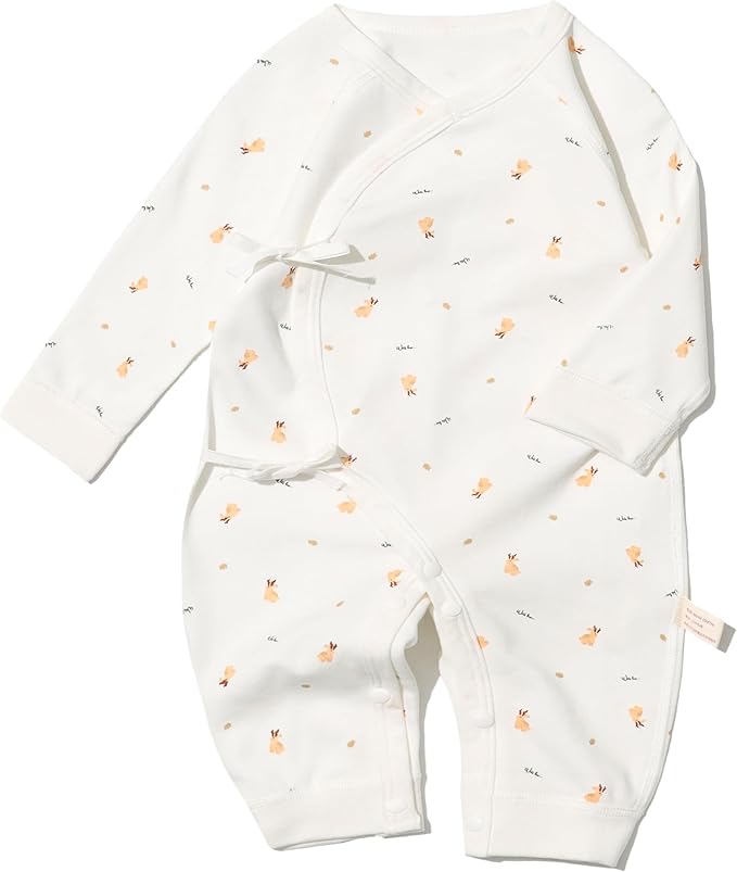 100% Organic Cotton Soft 0-6 Months Unisex Footless Newborn Baby Sleepers by Cherie+Kids