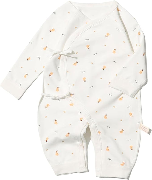 100% Organic Cotton Soft 0-6 Months Unisex Footless Newborn Baby Sleepers by Cherie+Kids