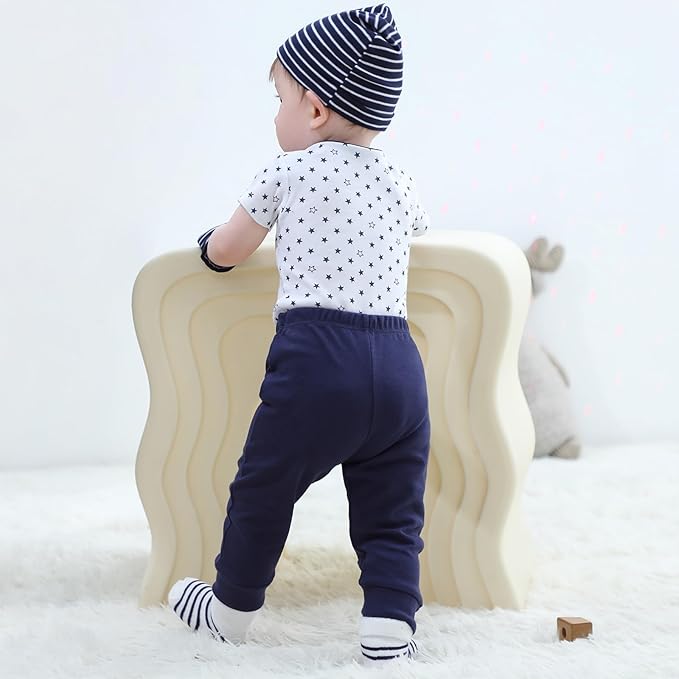 Baby Bodysuit and Pant Set 10-pcs Cotton Soft Newborn Boy Girl Clothes Outfits - Image 6