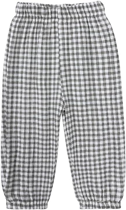 MYGBCPJS Baby Boys Girls Cotton Linen Trousers Kids Casual Ankle Pants Loose - Image 2