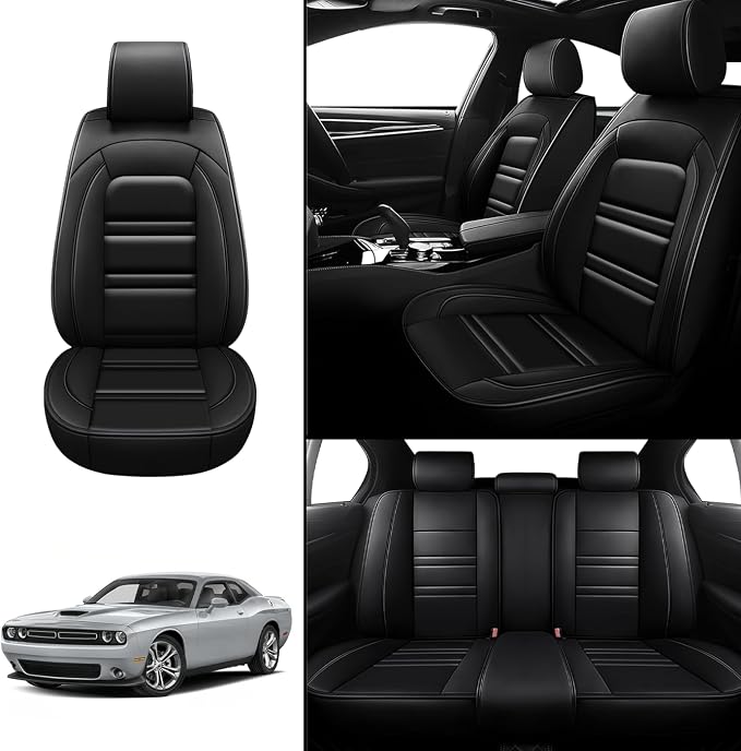 Seat Covers for Dodge Challenger 2008-2023 | 5-Seats Leather Seat Covers - Image 2