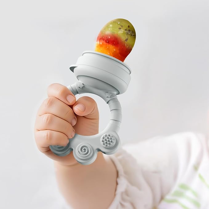 2 Pack Baby Fruit Food Feeder + Breastmilk Popsicle Molds, Baby Teethers - Image 5