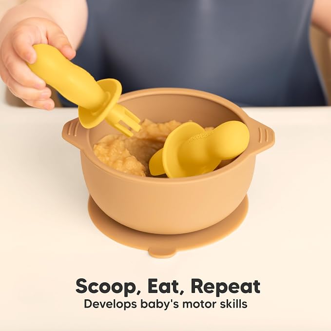 KeaBabies 4-Pack Silicone Baby Spoons and Forks Set - Image 8