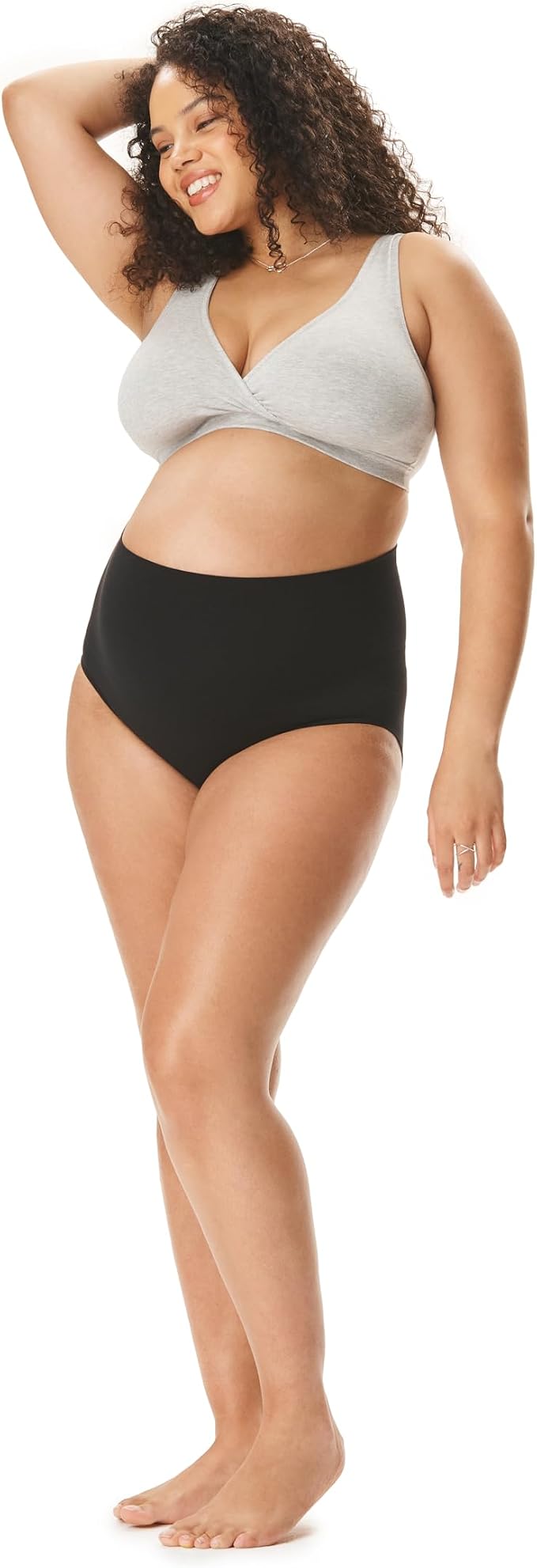 Motherhood Maternity Womens Soft Cotton Spandex Wrap Front Maternity & Nursing - Image 3