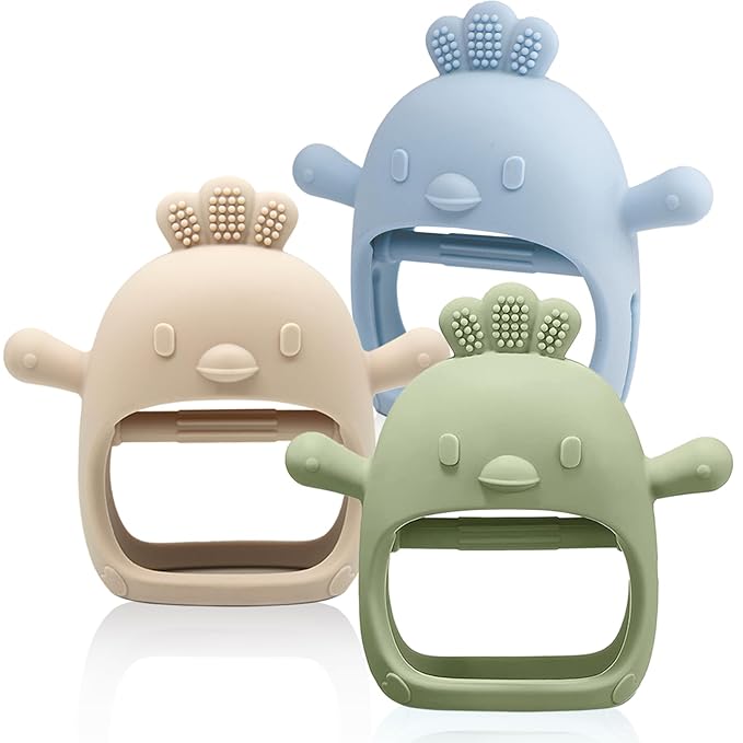 3 Packs Baby Teething Toy Silicone Teething Mitten by ChooKaChoo