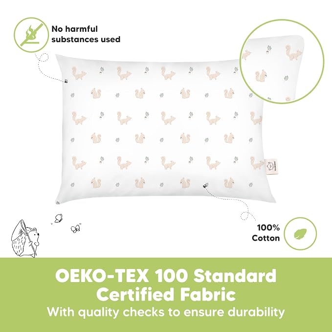 KeaBabies 2-Pack Toddler Pillow 13x18 - Image 5