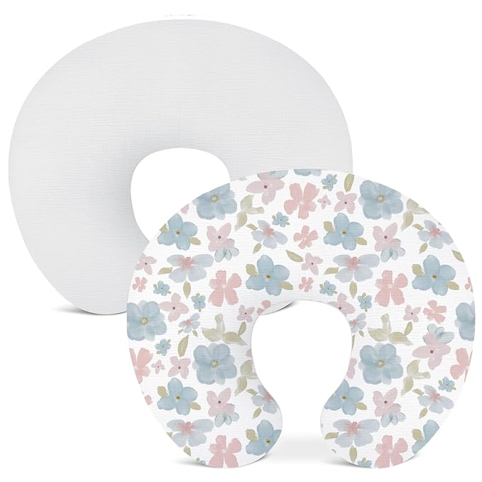 Nursing Pillow Covers 2 Pack, Muslin Nursing Cover by Wimist