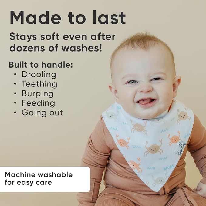 Copper Pearl 4 Pack Soft Cotton Baby Bibs - Image 3