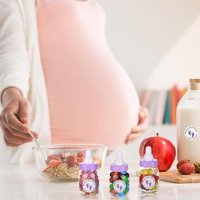 62 Pcs 3.5 Inch Baby Mini Milk Bottle Baby Shower Favor - Image 5