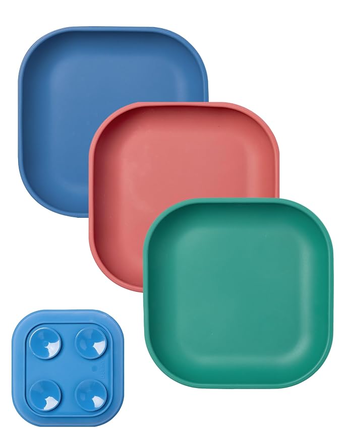 BABELIO Suction Plates for Baby and Toddler, 100% Food Grade Silicone, BPA Free by BABELIO