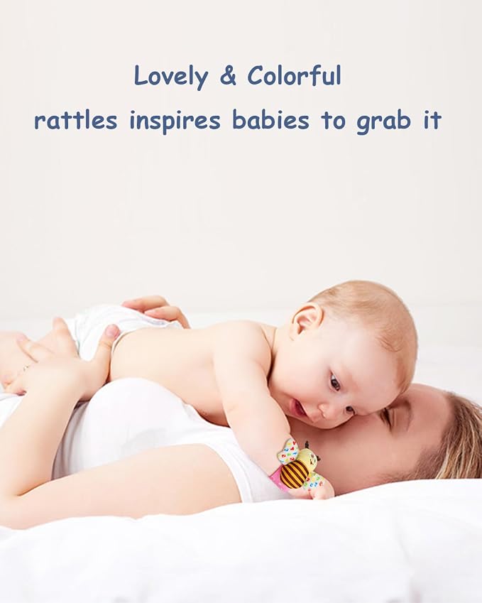 Baby Hanging Toy, Wrist Rattles, Rattle Socks, Handheld Wearable Washable - Image 8