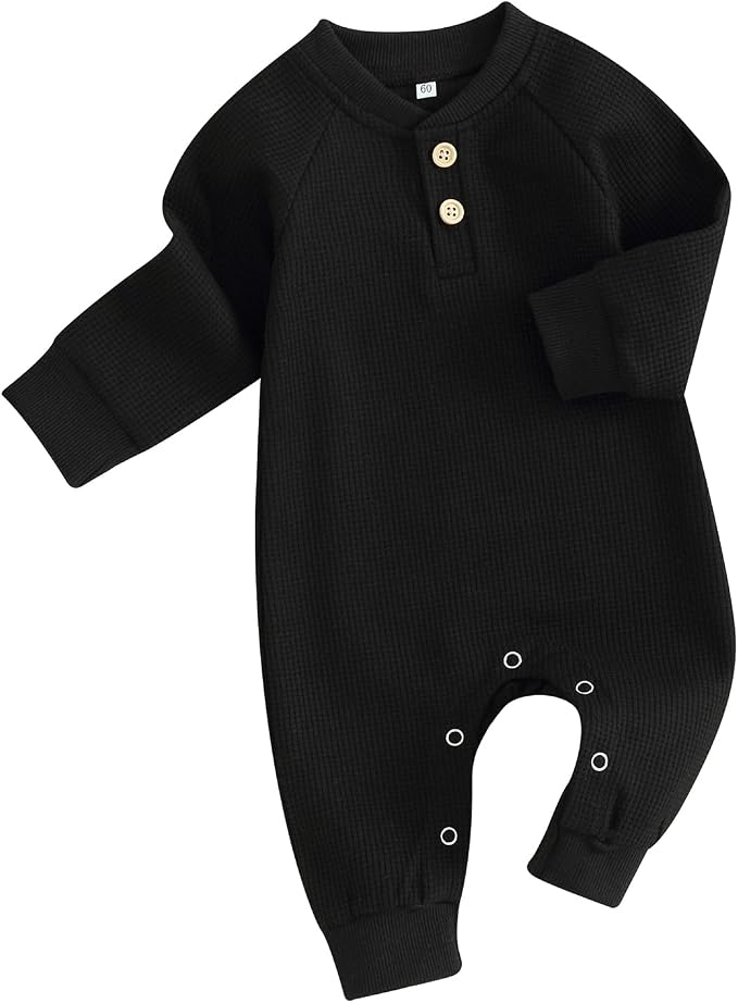 Kuriozud Newborn Infant Unisex Baby Boy Girl Clothes Button Romper Jumpsuit by Kuriozud