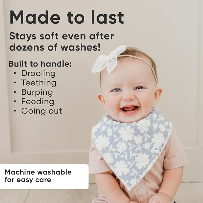 Copper Pearl 4 Pack Soft Cotton Baby Bibs - Image 4