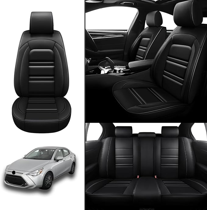 Seat Covers for Toyota Yaris 2007-2020 | 5-Seats Leather Seat Covers - Image 2