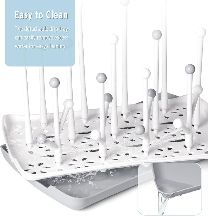 Baby Bottle Drying Rack with Tray, Termichy High Capacity Bottle Dryer Holder - Image 6