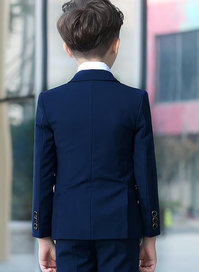 YuanLu Boys Suit for Kids Tuxedo Wedding Ring Bearer Outfit, 5 Piece Boy Slim - Image 4