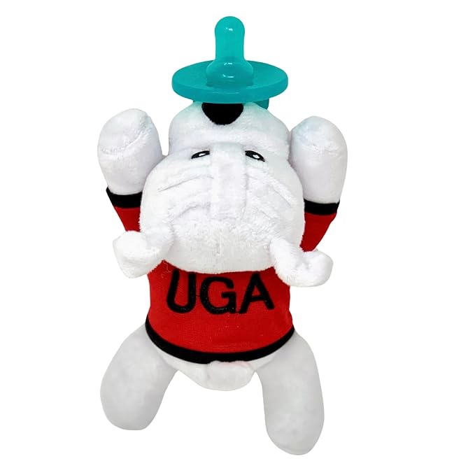 Gamezies Baby Boy and Girl Silicone University of Georgia Plush Pacifier by Gamezies