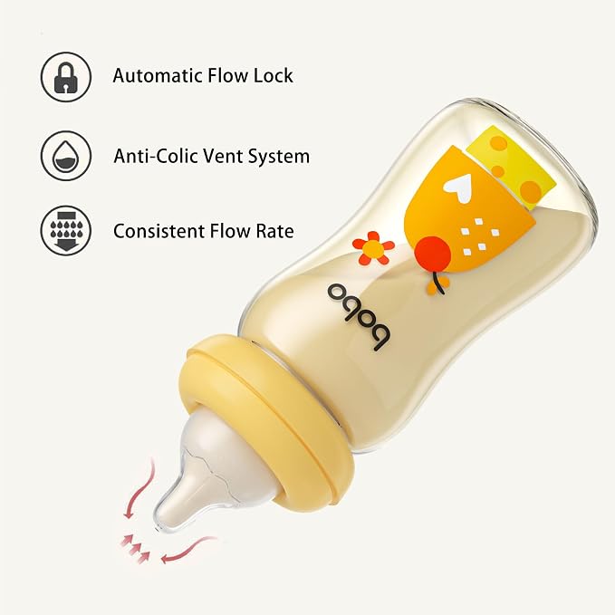 YOHKOH PPSU Baby Bottle Wide Neck, Newborn Anti-Colic Baby Bottle - Image 5